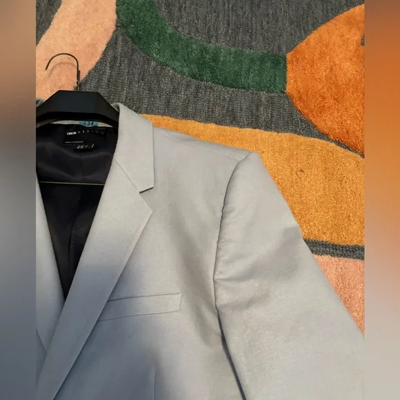 ASOS Design Light Blue Blazer - Picture 6 of 8